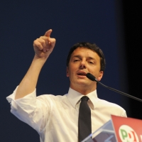 Foto Nicoloro G. 01/02/2013 Firenze Evento di grande importanza, forse unico, che vede insieme in questa campagna elettorale il sindaco di Firenze e il segretario generale del PD. nella foto Matteo Renzi 