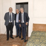 Foto Nicoloro G.   Mandriole (RA)   Cerimonia di commemorazione di Anita Garibaldi nell' anniversario della sua morte avvenuta il 4 agosto 1849 nella fattoria Guiccioli in localita' Mandriole alle porte di Ravenna. nella foto da sinistra  Eugenio Fusignani vicesindaco di Ravenna e presidente Fondazione Ravenna Risorgimento,     Castrese de Rosa prefetto di Ravenna e     Lorenzo Cottignoli presidente Federazione Cooperative nella stanza dove mori Anita.