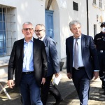 Foto Nicoloro G.   Mandriole (RA)   Cerimonia di commemorazione di Anita Garibaldi nell' anniversario della sua morte avvenuta il 4 agosto 1849 nella fattoria Guiccioli in localita' Mandriole alle porte di Ravenna. nella foto da sinistra Castrese de Rosa prefetto di Ravenna, Eugenio Fusignani vicesindaco di Ravenna e presidente Fondazione Ravenna Risorgimento e Lorenzo Cottignoli presidente Federazione Cooperative.