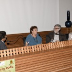 Foto Nicoloro G.   Mandriole (RA)   Cerimonia di commemorazione di Anita Garibaldi nell' anniversario della sua morte avvenuta il 4 agosto 1849 nella fattoria Guiccioli in localita' Mandriole alle porte di Ravenna. nella foto da sinistra il docente universitario Dino Mengozzi, la scrittrice Laura Montanari, l' architetto Paolo Bolzani e la scrittrice Osiride Guerrini.