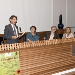 Foto Nicoloro G.   Mandriole (RA)   Cerimonia di commemorazione di Anita Garibaldi nell\' anniversario della sua morte avvenuta il 4 agosto 1849 nella fattoria Guiccioli in localita\' Mandriole alle porte di Ravenna. nella foto da sinistra il docente universitario Dino Mengozzi, la scrittrice Laura Montanari, l\' architetto Paolo Bolzani e la scrittrice Osiride Guerrini.
