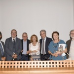 Foto Nicoloro G.   Mandriole (RA)   Cerimonia di commemorazione di Anita Garibaldi nell\' anniversario della sua morte avvenuta il 4 agosto 1849 nella fattoria Guiccioli in localita\' Mandriole alle porte di Ravenna. nella foto da sinistra Dino Mengozzi,   Eugenio Fusignani,   Castrese de Rosa, Osiride Guerrini, Lorenzo Cottignoli, Laura Montanari e Paolo Bolzani.