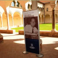 Foto Nicoloro G. 17/04/2012 Ravenna Commemorazione di Benigno Zaccagnini, a cento anni dalla sua nascita, alla presenza dei famigliari, delle autorita' cittadine e del leader dell' UDC Pier Ferdinando Casini. nella foto Il manifesto dell'evento nei Chiostri Francescani