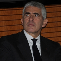 Foto Nicoloro G. 17/04/2012 Ravenna Commemorazione di Benigno Zaccagnini, a cento anni dalla sua nascita, alla presenza dei famigliari, delle autorita' cittadine e del leader dell' UDC Pier Ferdinando Casini. nella foto Pier Ferdinando Casini