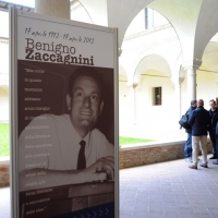 Foto Nicoloro G. 17/04/2012 Ravenna Commemorazione di Benigno Zaccagnini, a cento anni dalla sua nascita, alla presenza dei famigliari, delle autorita' cittadine e del leader dell' UDC Pier Ferdinando Casini. nella foto Il manifesto dell'evento nei Chiostri Francescani