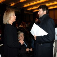 5/11/2015   Ravenna   Commemorazione del leader democristiano Benigno Zaccagnini a 25 anni dalla sua scomparsa. nella foto il ministro Dario Franceschini s\' intrattiene con la figlia del leader scomparso Livia.