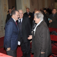 Foto Nicoloro G.  08/11/2010 Ravenna  Commemorazione dell' ex presidente della DC Benigno Zaccagnini, morto il 05 novembre 1989, in un dibattito dal titolo " Zaccagnini nel futuro della politica ". nella foto Romano Prodi – Anna Zaccagnini