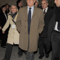 Foto Nicoloro G. 01/02/2011 Milano Commemorazione in Universita' Bocconi della figura dell' ex ministro del Tesoro Tommaso Padoa Schioppa alla presenza del Capo dello Stato. nella foto Giulio Tremonti