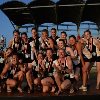 Foto Nicoloro G.  07/09/2014   Ravenna   Giornata conclusiva della nona edizione dell' IDBF,  Campionati Mondiali per club di Dragon Boat. Partecipano 27 nazioni, 5300 atleti, 129 club che gareggeranno nelle tre categorie Open maschili, femminili e misti. nella foto esultanza per la vittoria.