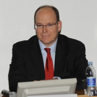 Foto Nicoloro G. 06/03/2012 Milano Conferenza all' Universita' Bicocca sul tema " La protezione del Mar Mediterraneo dall' inquinamento. I risultati conseguiti e le sfide future " con la partecipazione del principe Alberto II di Monaco che, con la Fondazione a lui intitolata, e' impegnato a contrastare le minacce poste all' ambiente del nostro pianeta. nella foto Il Principe Alberto II di Monaco