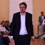 Foto Nicoloro G.   29/05/2025   Ravenna   Nell' ambito del Festival delle Culture si e' svolto la prima Conferenza nazionale sul tema del soccorso in mare dal titolo '' Mediterraneo oggi ''. nella foto il neo sindaco di Ravenna Alessandro Barattoni.