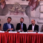 Foto Nicoloro G.   29/05/2025   Ravenna   Nell' ambito del Festival delle Culture si e' svolto la prima Conferenza nazionale sul tema del soccorso in mare dal titolo '' Mediterraneo oggi ''. nella foto da sinistra Ouidad Bakkali, deputata PD, Massimo Gnone di UNHCR Italia, Matteo De Bellis consigliere del Consiglio d' Europa per i diritti umani, Flavio Di Giacomo portavoce dell' OIM e Annalisa Corrado europarlamentare del PD.