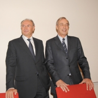 Foto Nicoloro G. Milano 01/10/2010 Conferenza stampa di presentazione del nuovo amministratore delegato di Unicredit. nella foto Federico Ghizzoni – Dieter Rampl