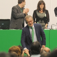 Foto Nicoloro G. 01/07/2012 Assago (Milano) Si e’ concluso al Forum di Assago il Congresso Federale della Lega Nord che ha eletto Roberto Maroni nuovo segretario federale della Lega Nord e ha sancito cosi’ l’ inizio del nuovo corso per il partito. nella foto Roberto Maroni