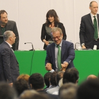 Foto Nicoloro G. 01/07/2012 Assago (Milano) Si e’ concluso al Forum di Assago il Congresso Federale della Lega Nord che ha eletto Roberto Maroni nuovo segretario federale della Lega Nord e ha sancito cosi’ l’ inizio del nuovo corso per il partito. nella foto Roberto Maroni