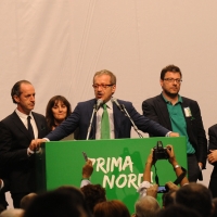 Foto Nicoloro G. 01/07/2012 Assago (Milano) Si e’ concluso al Forum di Assago il Congresso Federale della Lega Nord che ha eletto Roberto Maroni nuovo segretario federale della Lega Nord e ha sancito cosi’ l’ inizio del nuovo corso per il partito. nella foto Roberto Maroni