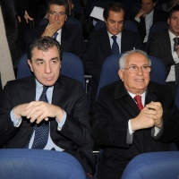 Foto Nicoloro G. 19/11/2011 Milano Convegno al Palazzo delle Stelline dal titolo ” I socialisti riformisti nel PdL “. nella foto Marco Milanese – Michele Saponara