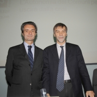 Foto Nicoloro G.  23/11/2011 Milano Per due giorni si svolge al palazzo delle Stelline il decimo convegno organizzato dall’Anci dal titolo ”Risorse Comuni: un sistema di eventi“. nella foto Attilio Fontana – Graziano Delrio