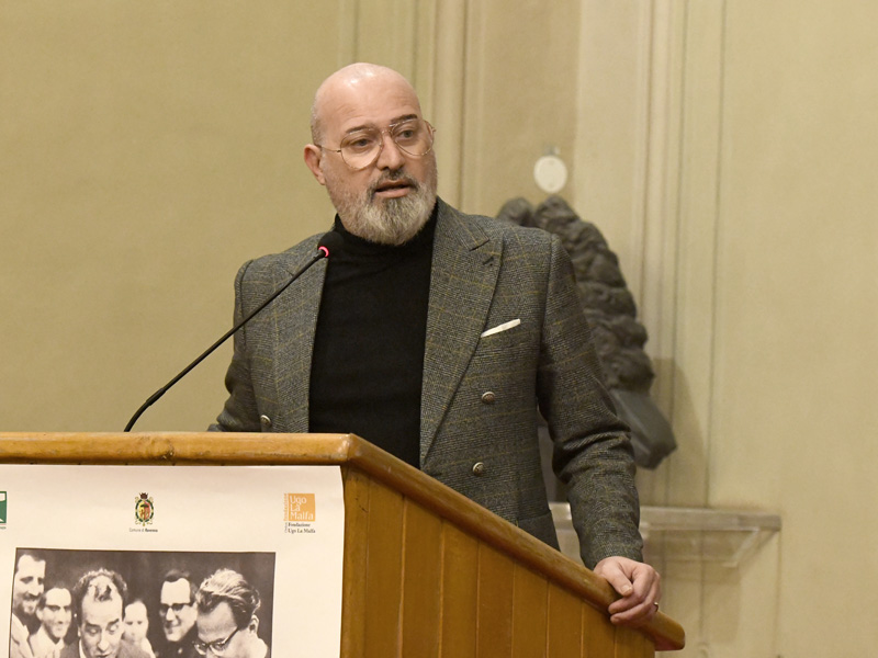 Foto Nicoloro G.   06/02/2023   Ravenna   Convegno sul tema ' Presenza e attualita' di Ugo La Malfa '. nella foto il governatore dell' Emilia-Romagna Stefano Bonaccini.