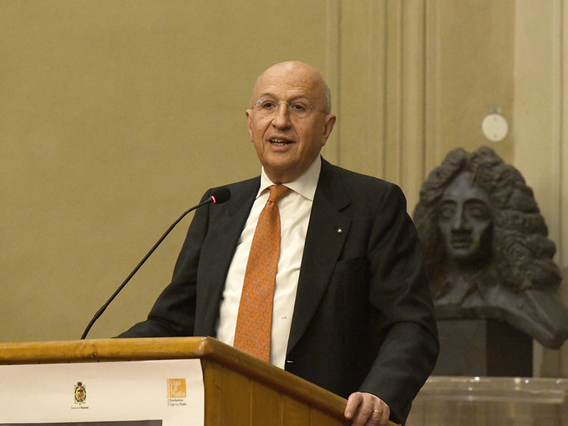 Foto Nicoloro G.   06/02/2023   Ravenna   Convegno sul tema ' Presenza e attualita' di Ugo La Malfa '. nella foto il presidente dell' ABI Antonio Patuelli.