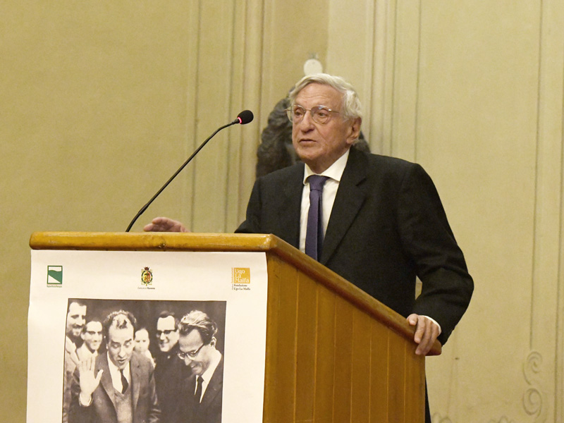 Foto Nicoloro G.   06/02/2023   Ravenna   Convegno sul tema ' Presenza e attualita' di Ugo La Malfa '. nella foto l' ex ministro Giorgio La Malfa.