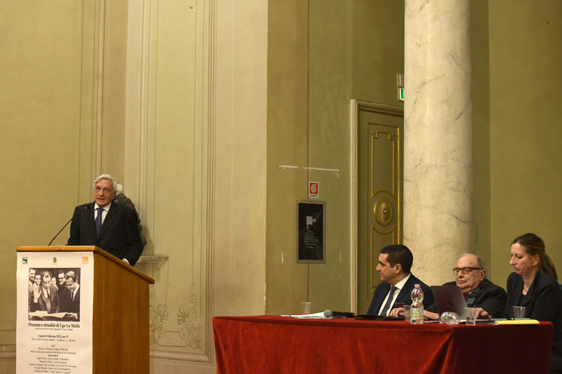 Foto Nicoloro G.   06/02/2023   Ravenna   Convegno sul tema ' Presenza e attualita' di Ugo La Malfa '. nella foto l' ex ministro Giorgio La Malfa.