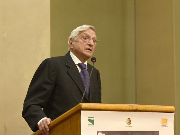 Foto Nicoloro G.   06/02/2023   Ravenna   Convegno sul tema ' Presenza e attualita' di Ugo La Malfa '. nella foto l' ex ministro Giorgio La Malfa.