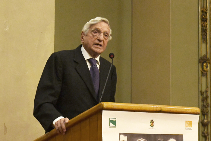 Foto Nicoloro G.   06/02/2023   Ravenna   Convegno sul tema ' Presenza e attualita' di Ugo La Malfa '. nella foto l' ex ministro Giorgio La Malfa.