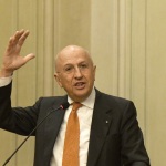 Foto Nicoloro G.   06/02/2023   Ravenna   Convegno sul tema ' Presenza e attualita' di Ugo La Malfa '. nella foto il presidente dell' ABI Antonio Patuelli.