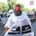 Foto Nicoloro G.   01/05/2022   Milano  Corteo del 1° Maggio all' insegna della Pace e dei Diritti sul Lavoro. nella foto manifestant del Tigray denuncia il genocidio della sua gente.