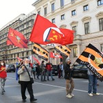 Foto Nicoloro G.   01/05/2022   Milano  Corteo del 1° Maggio all' insegna della Pace e dei Diritti sul Lavoro. nella foto rappresentanti di un Comitato Ucraino antifascista.