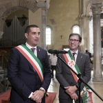 Foto Nicoloro G.   12/09/2021   Ravenna   Questa giornata segna il culmine delle celebrazioni dei 700 anni dalla morte di Dante. nella foto il sindaco di Ravenna Michele de Pascale, a sinistra, e il sindaco di Firenze Dario Nardella.