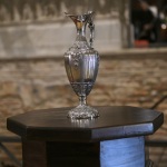 Foto Nicoloro G.   12/09/2021   Ravenna   Questa giornata segna il culmine delle celebrazioni dei 700 anni dalla morte di Dante. nella foto l' ampolla contenente l' olio che la citta' di Firenze offre per alimentare la lampada nella tomba del Sommo Poeta.