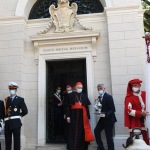 Foto Nicoloro G.   12/09/2021   Ravenna   Questa giornata segna il culmine delle celebrazioni dei 700 anni dalla morte di Dante. nella foto il cardinale Gianfranco Ravasi esce dalla tomba di Dante dopo la cerimonia dell\' offerta dell\' olio.