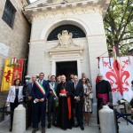 Foto Nicoloro G.   12/09/2021   Ravenna   Questa giornata segna il culmine delle celebrazioni dei 700 anni dalla morte di Dante. nella foto da sinistra il sindaco di Ravenna Michele de Pascale, il sindaco di Firenze Dario Nardella, il cardianale Gianfranco Ravasi e il prefetto di Ravenna Enrico Caterino.