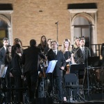Foto Nicoloro G.   12/09/2021   Ravenna   Questa giornata segna il culmine delle celebrazioni dei 700 anni dalla morte di Dante. nella foto il maestro Riccardo Muti saluta gli orchestrali prima di dirigere il concerto che sancira' la conclusione ufficiale  delle celebrazioni.