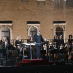 Foto Nicoloro G.   12/09/2021   Ravenna   Questa giornata segna il culmine delle celebrazioni dei 700 anni dalla morte di Dante. nella foto il maestro Riccardo Muti saluta il pubblico prima di dirigere il concerto che sancira' la conclusione ufficiale  delle celebrazioni.