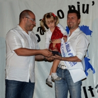 Foto Nicoloro G. 14/07/2013 Cesena Diciottesima edizione de " Il babbo più bello d' Italia " che ha visto partecipanti provenienti da tutta l' Italia esibirsi in sfilate e prove d' abilità. nella foto Gianluca Ceccherini - Matteo Marchi