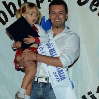 Foto Nicoloro G. 14/07/2013 Cesena Diciottesima edizione de " Il babbo più bello d' Italia " che ha visto partecipanti provenienti da tutta l' Italia esibirsi in sfilate e prove d' abilità. nella foto Gianluca Ceccherini