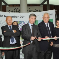 Foto Nicoloro G. 09/11/2011 Rimini Quindicesima edizione di ” Ecomondo “, Fiera Internazionale del Recupero di Materia ed Energia e dello Sviluppo Sostenibile. nella foto Vasco Errani – Lorenzo Cagnoni