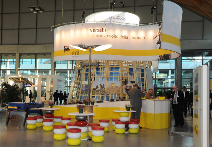 Foto Nicoloro G. 07/11/2012 Rimini Sedicesima edizione di Ecomondo, Stati Generali della Green Economy, ovvero Fiera Internazionale del recupero di Materia ed Energia e dello Sviluppo Sostenibile. nella foto Lo stand ENI Versalis