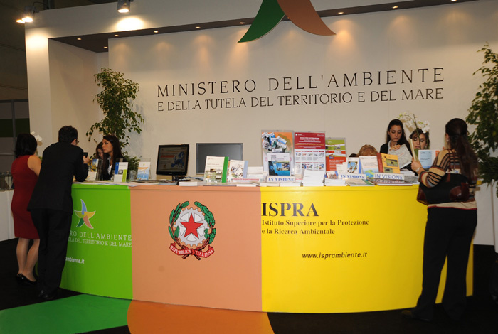 Foto Nicoloro G. 07/11/2012 Rimini Sedicesima edizione di Ecomondo, Stati Generali della Green Economy, ovvero Fiera Internazionale del recupero di Materia ed Energia e dello Sviluppo Sostenibile. nella foto Lo stand del MINISTERO DELL'AMBIENTE