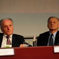 Foto Nicoloro G. 07/11/2012 Rimini Sedicesima edizione di Ecomondo, Stati Generali della Green Economy, ovvero Fiera Internazionale del recupero di Materia ed Energia e dello Sviluppo Sostenibile. nella foto Edo Ronchi – Corrado Clini