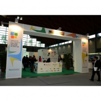 Foto Nicoloro G.   05/11/2014   Rimini    Diciottesima edizione di " Ecomondo. Fiera Internazionale del Recupero di Materia ed Energia e dello Sviluppo Sostenibile ". nella foto uno stand.