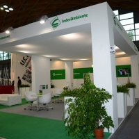 Foto Nicoloro G.   05/11/2014   Rimini    Diciottesima edizione di " Ecomondo. Fiera Internazionale del Recupero di Materia ed Energia e dello Sviluppo Sostenibile ". nella foto uno stand.