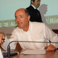 Foto Nicoloro G.  22/08/2010 Rimini, Giornata di apertura della trentunesima edizione del Meeting di Rimini dal titolo \" Quella natura che ci spinge a desiderare cose grandi e\' il cuore \". nella foto Corrado Passera
