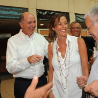 Foto Nicoloro G.  22/08/2010 Rimini, Giornata di apertura della trentunesima edizione del Meeting di Rimini dal titolo " Quella natura che ci spinge a desiderare cose grandi e' il cuore ". nella foto Corrado Passera –  Giovanna Salsa