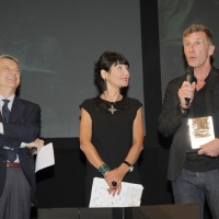 Foto Nicoloro G. 01/07/2011 Milano Sesta serata della dodicesima edizione de " La Milanesiana " che quest' anno ha per tema " Bugie e Verita' ".  nella foto Ferruccio de Bortoli – Elisabetta Sgarbi – Michael Cunningham