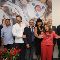 Foto Nicoloro G. 28/06/2011 Milano Terza serata della dodicesima edizione de " La Milanesiana " che quest' anno ha per tema " Bugie e Verita' ". nella foto Novo Alberto Maerna – Elisabetta Sgarbi – Andree Ruth Shammah – Edoardo Nesi – Ettore Scola – Marcello Veneziani – Alain Elkann