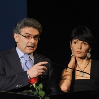Foto Nicoloro G. 28/06/2011 Milano Terza serata della dodicesima edizione de " La Milanesiana " che quest' anno ha per tema " Bugie e Verita' ". nella foto Novo Alberto Maerna – Elisabetta Sgarbi